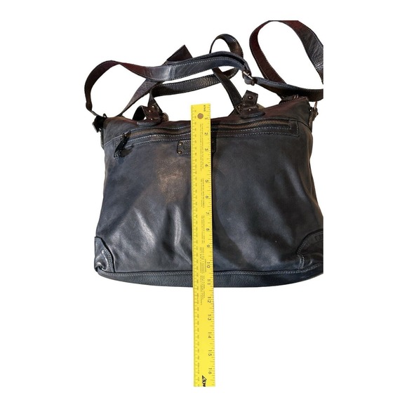 Gianni Conti Handbag Shoulder Crossbody Strap Navy 100% Leather Made Italy - Picture 14 of 15